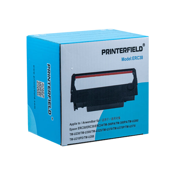 6 Pack Printerfield Compatible Printer Ribbon for EPSON ERC 38 for EPSON ERC-30/34/38 Black/Red