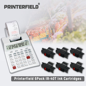 Printerfield Hot Sale Calculator Ribbons Ink Roller IR40T Black/Red