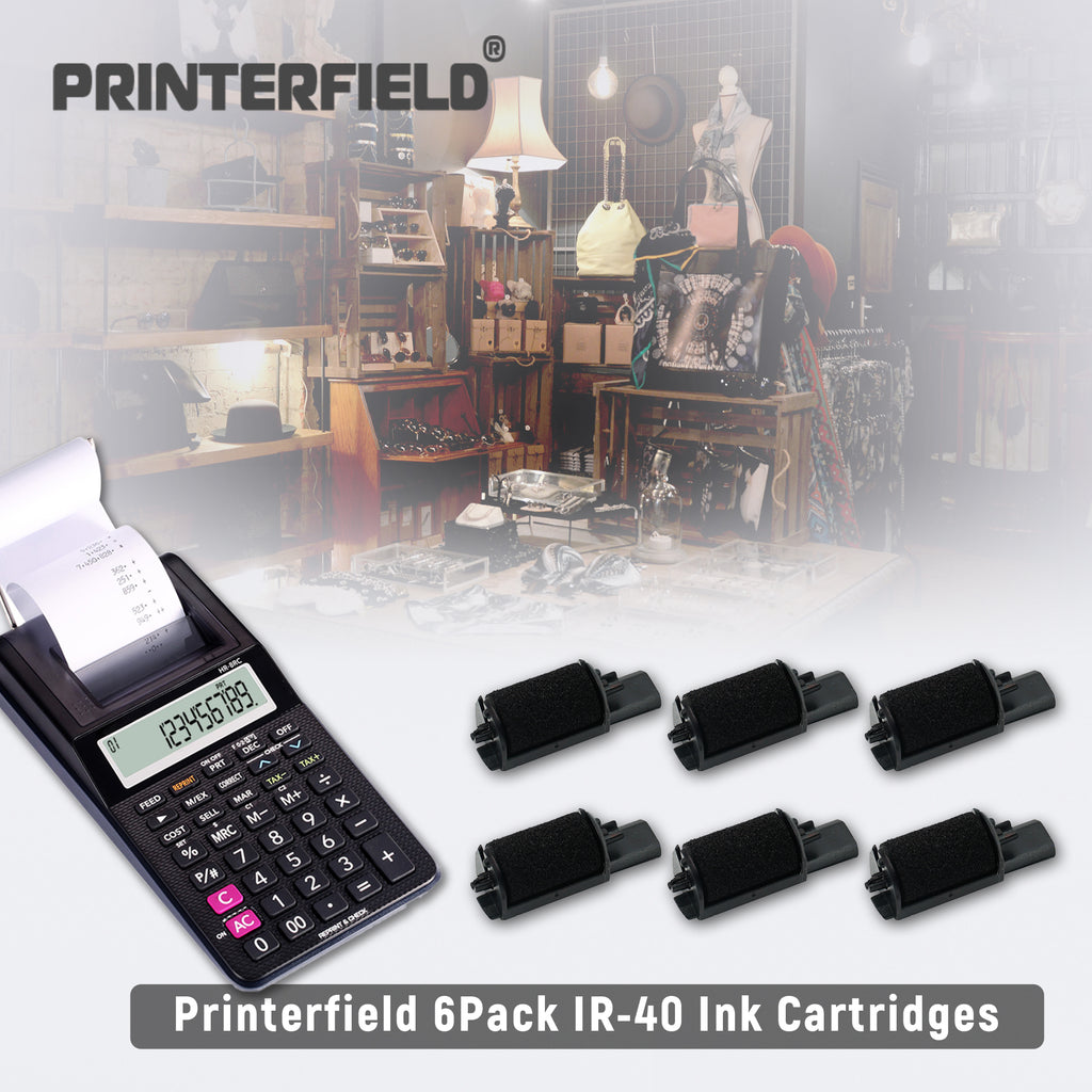 Printerfield Hot Sale Calculator Ribbons Ink Roller IR40 Black
