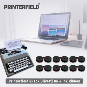 Printerfield Compatible Typewriter Ribbon Olivetti GR.4/GR.8 - Black&Red
