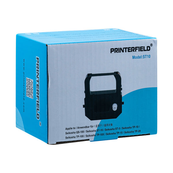 6 Pack Printerfield Compatible Printer Ribbon for Seiko Precision TP-10 TP-15 TP-20 TP-50 Time Recorder/Time Clock Black