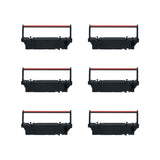 6 Pack Printerfield Compatible Ribbon Cartridge for STAR SP700/SP742/SP712/RC700 Cash Register/POS Printers Black/Red