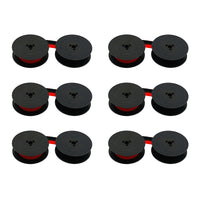6 Pack Printerfield Compatible Typewriter Ink Spool Ribbon for Typewriter Olivetti GR.4/GR.8 - Black&Red